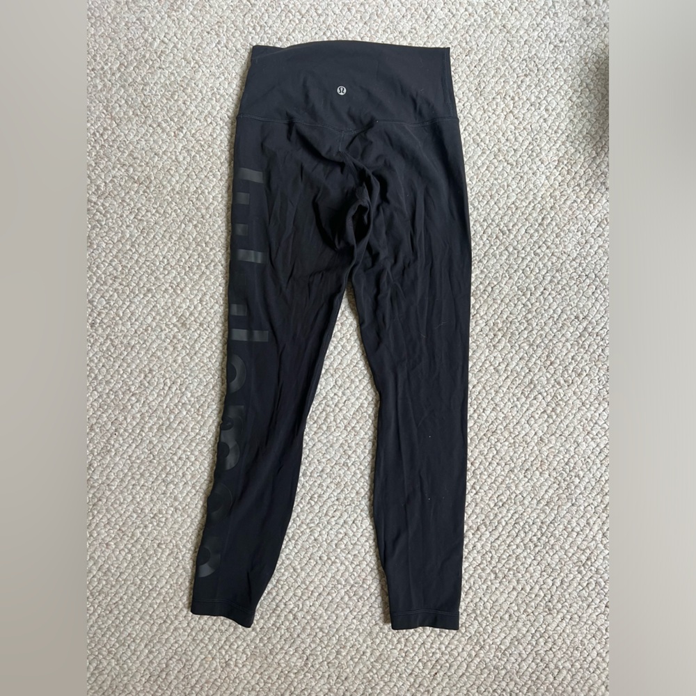 Lululemon align leggings with lululemon wording down side